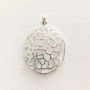 FREE with a purchase Silver Flower Pendant